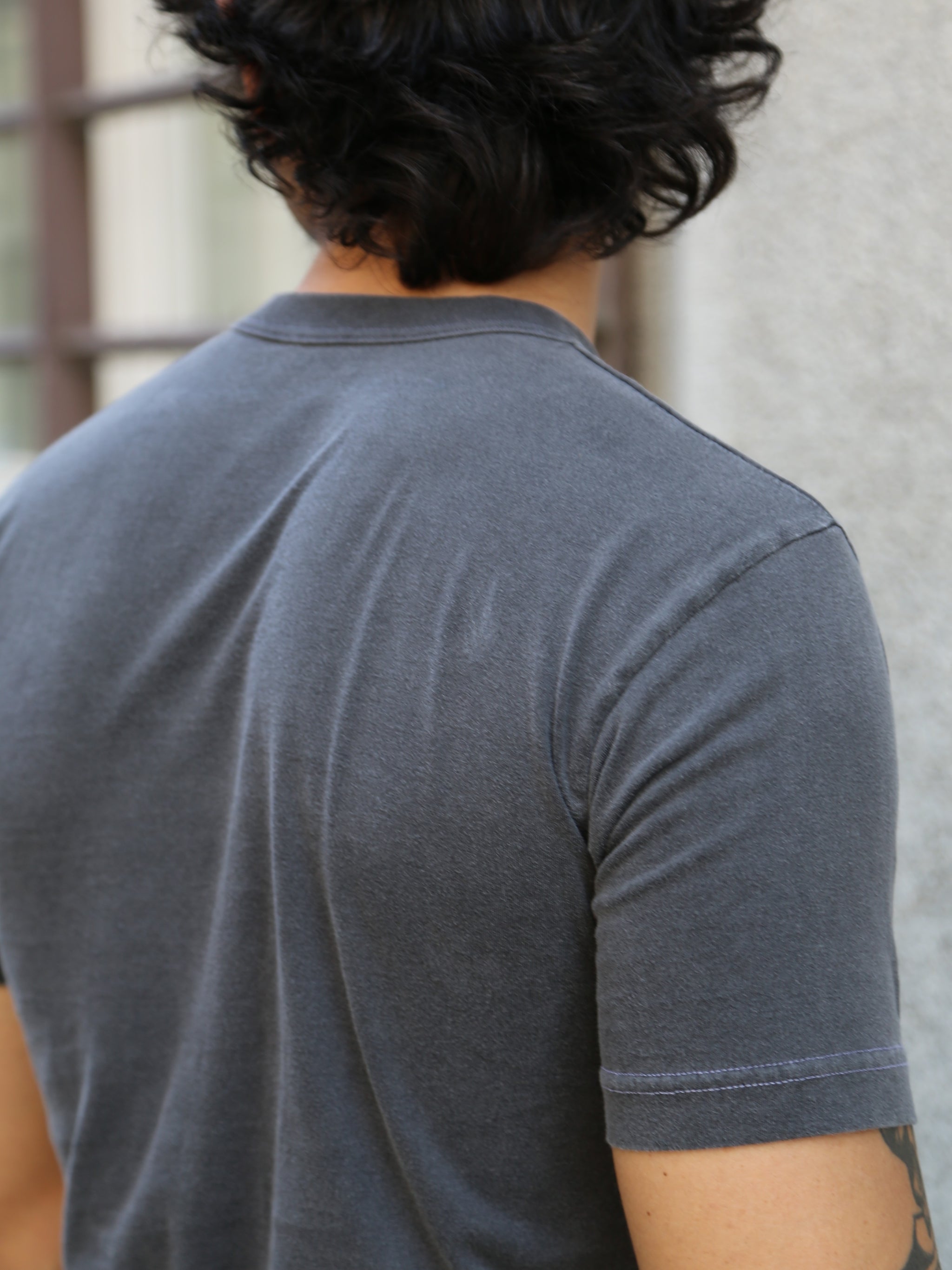 Utilitees 5.5oz Loopwheel Crew Neck T-Shirt – Pigment Dyed Charcoal (UTIL-CHA)
