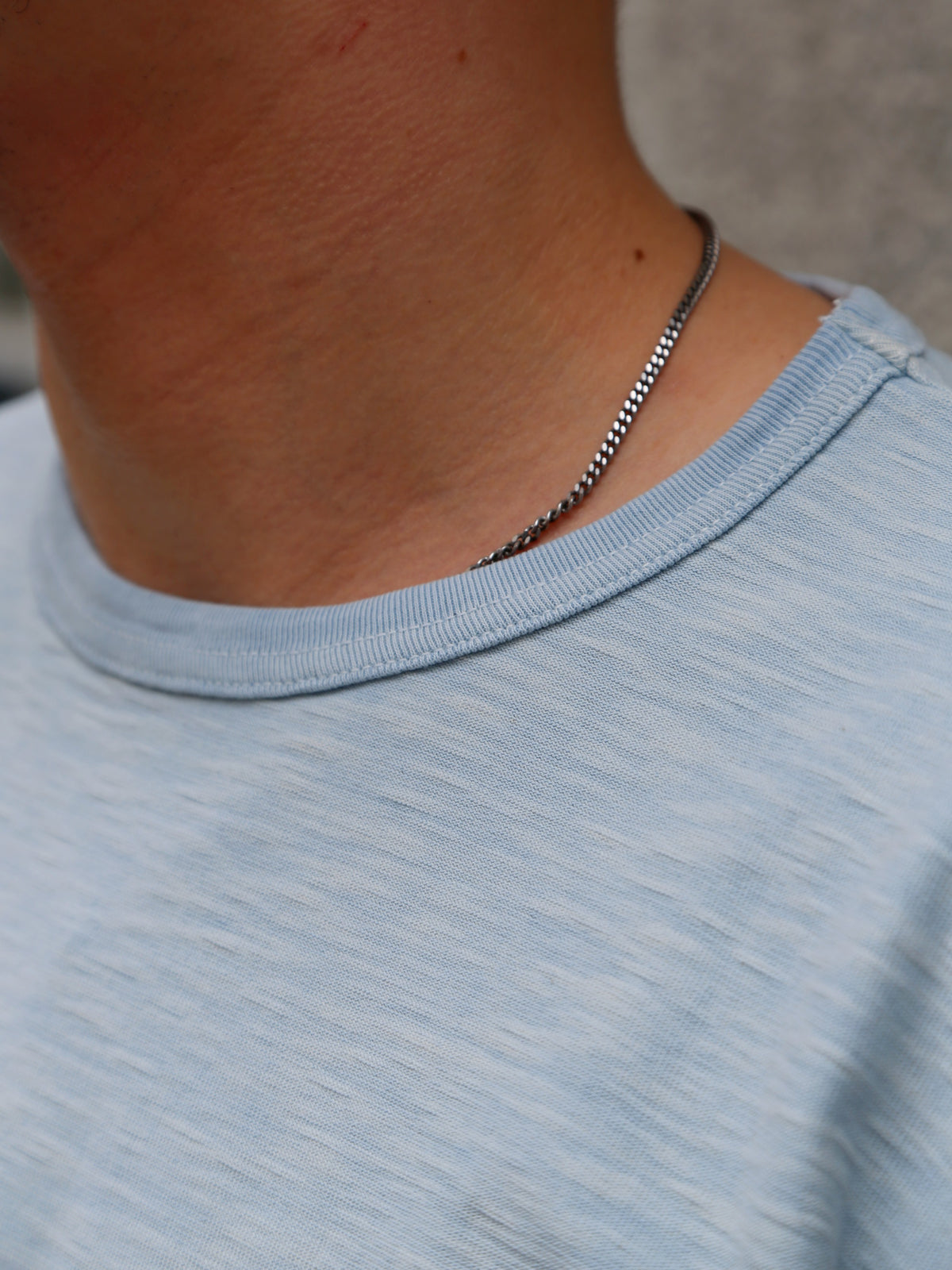 Fleurs de Bagne Le Tricot "ALLER SIMPLE POUR CAYENNE" – Light Blue (A-07871)