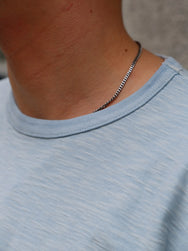 Fleurs de Bagne Le Tricot "ALLER SIMPLE POUR CAYENNE" – Light Blue (A-07871)