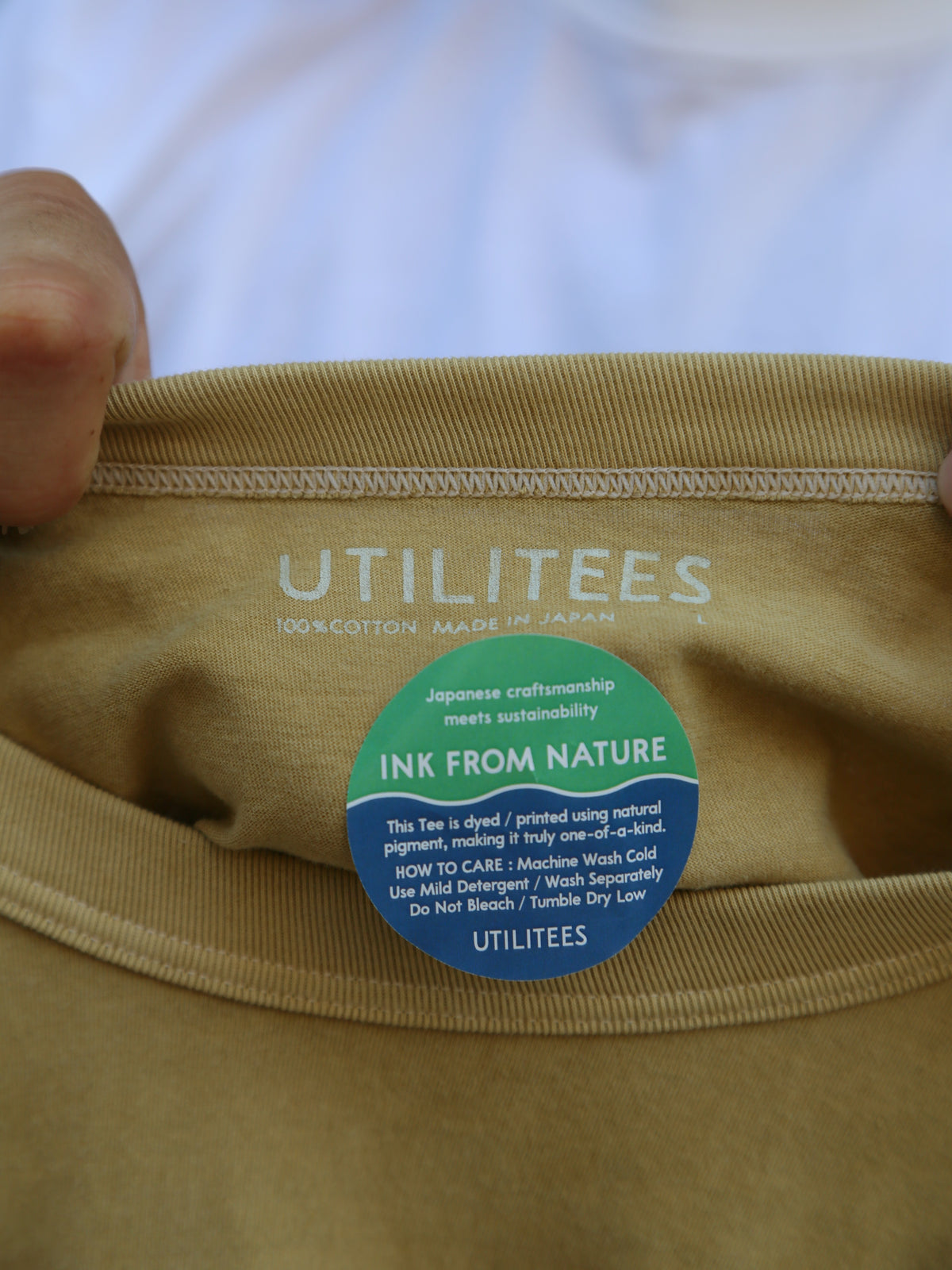 Utilitees 5.5oz Loopwheel Crew Neck T-Shirt – Hand Dyed Sage Green (UTIL-SGRN)