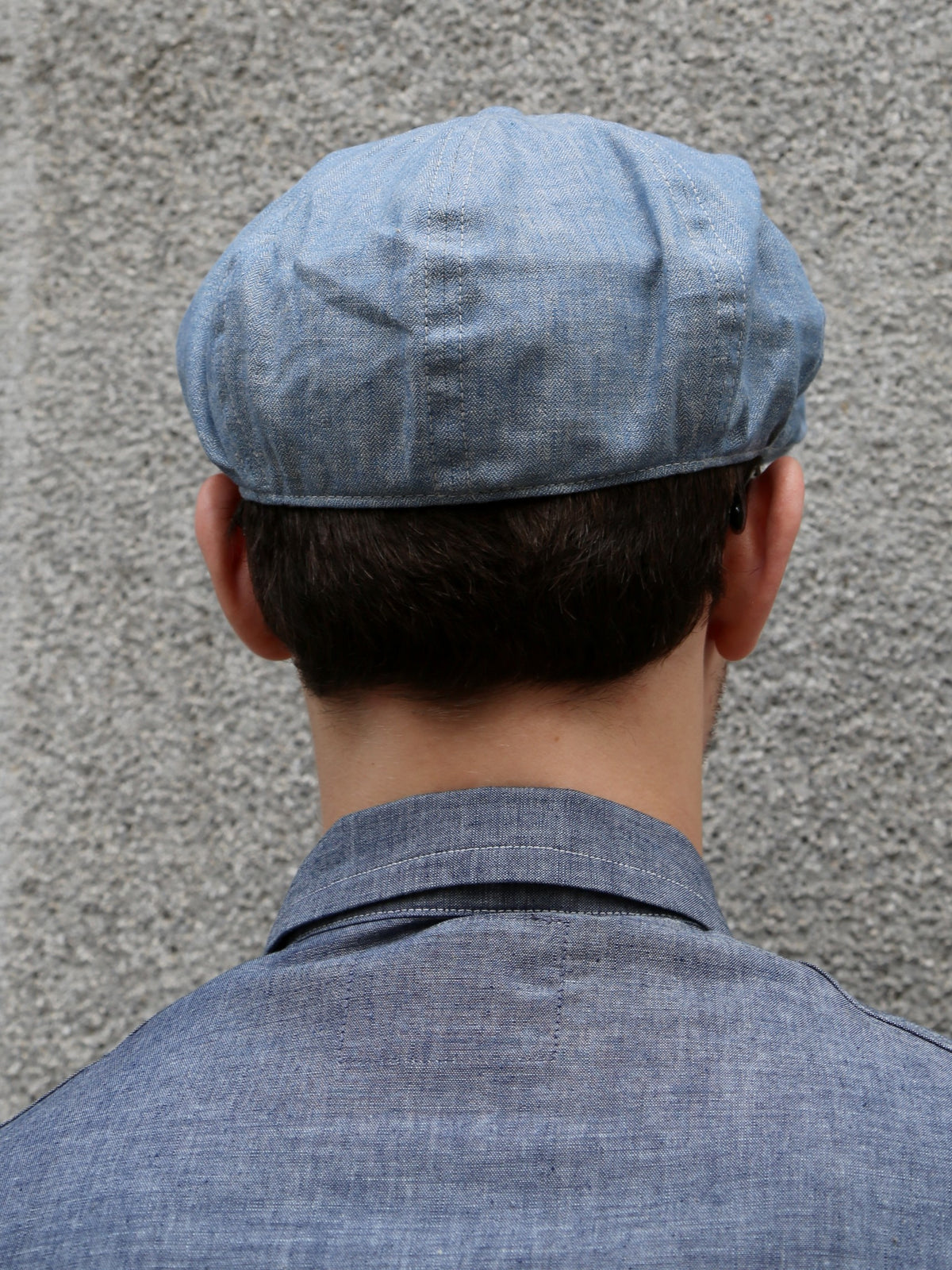 Belafonte Peakyhat Linen Cotton Herringbone – Blue Chambray (26-39)
