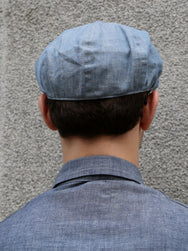 Belafonte Peakyhat Linen Cotton Herringbone – Blue Chambray (26-39)