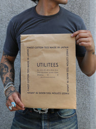 Utilitees 5.5oz Loopwheel Crew Neck T-Shirt – Pigment Dyed Charcoal (UTIL-CHA)