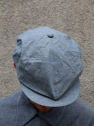 Belafonte Peakyhat Linen Cotton Herringbone – Blue Chambray (26-39)