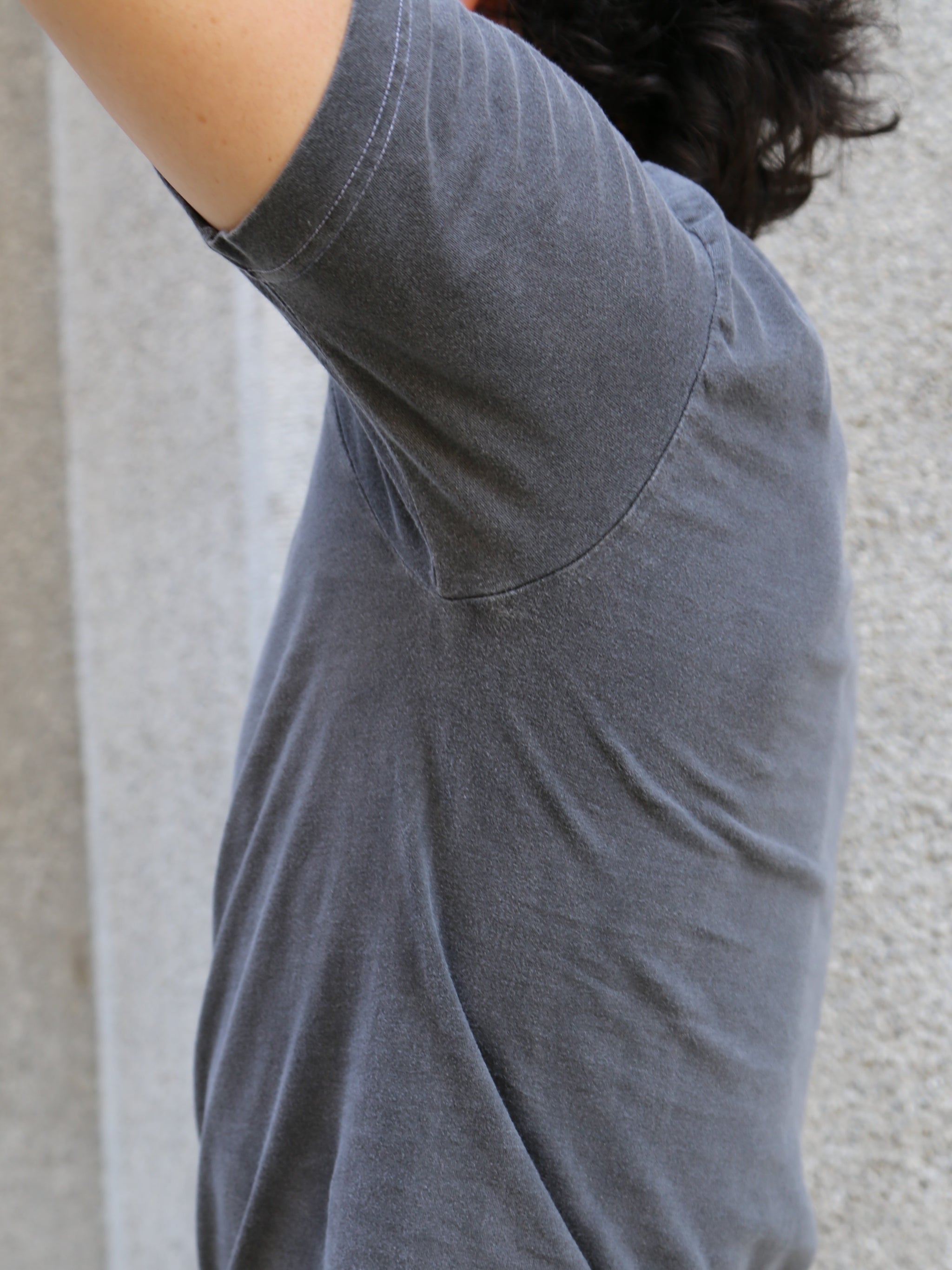 Utilitees 5.5oz Loopwheel Crew Neck T-Shirt – Pigment Dyed Charcoal (UTIL-CHA)