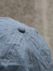 Belafonte Peakyhat Linen Cotton Herringbone – Blue Chambray (26-39)