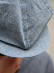 Belafonte Peakyhat Linen Cotton Herringbone – Blue Chambray (26-39)