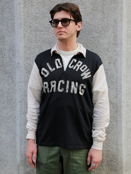 Gladhand Old Crow Racing Half Zip Jersey – Black/Ivory