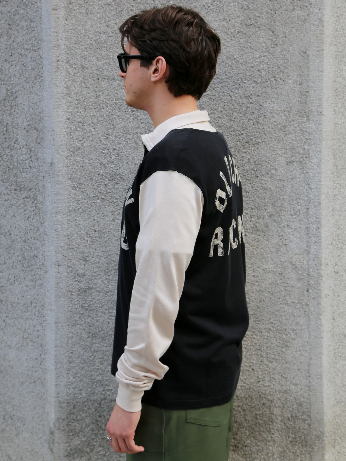 Gladhand Old Crow Racing Half Zip Jersey – Black/Ivory