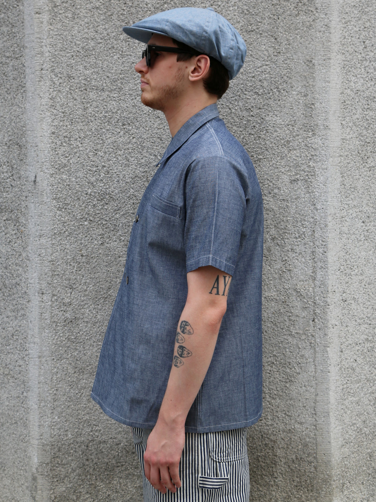 Belafonte Double Breated SS Shirt – Blue Chambray (30-16)