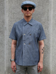 Belafonte Double Breated SS Shirt – Blue Chambray (30-16)