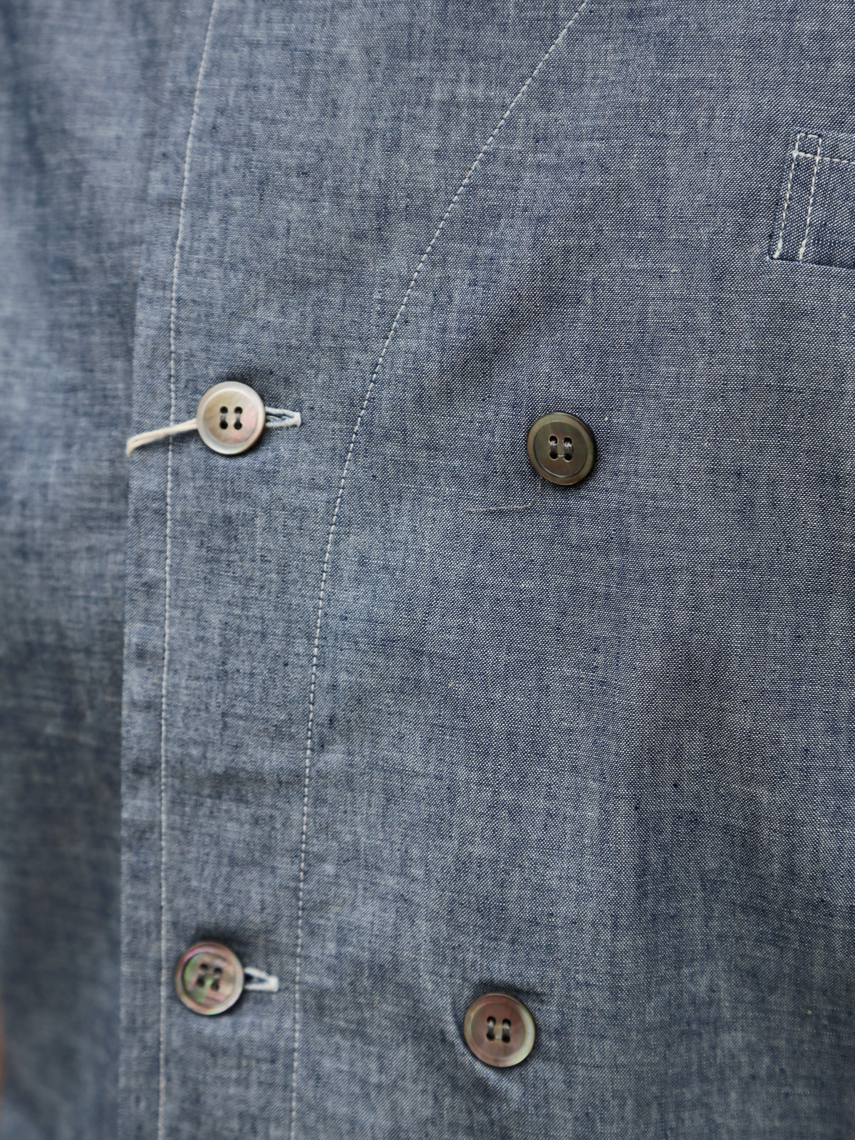 Belafonte Double Breated SS Shirt – Blue Chambray (30-16)