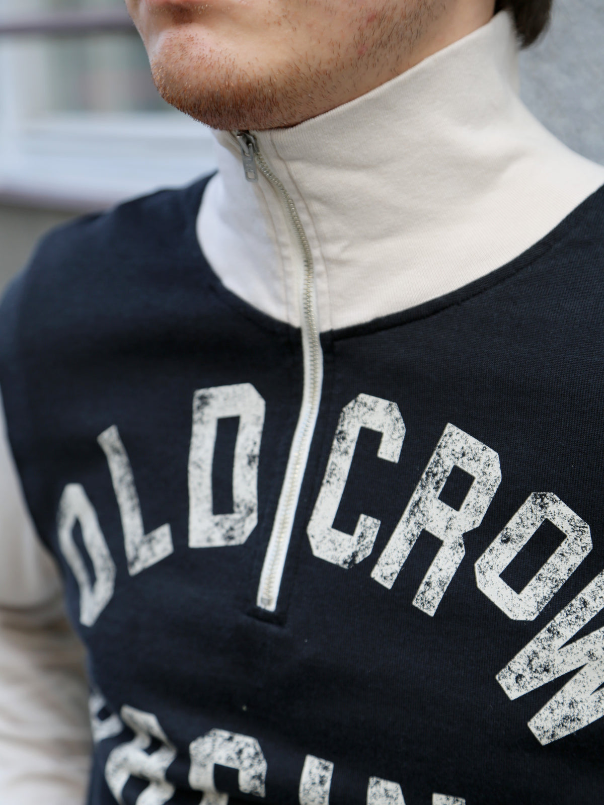 Gladhand Old Crow Racing Half Zip Jersey – Black/Ivory