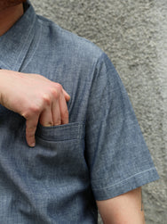 Belafonte Double Breated SS Shirt – Blue Chambray (30-16)