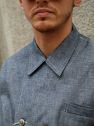 Belafonte Double Breated SS Shirt – Blue Chambray (30-16)