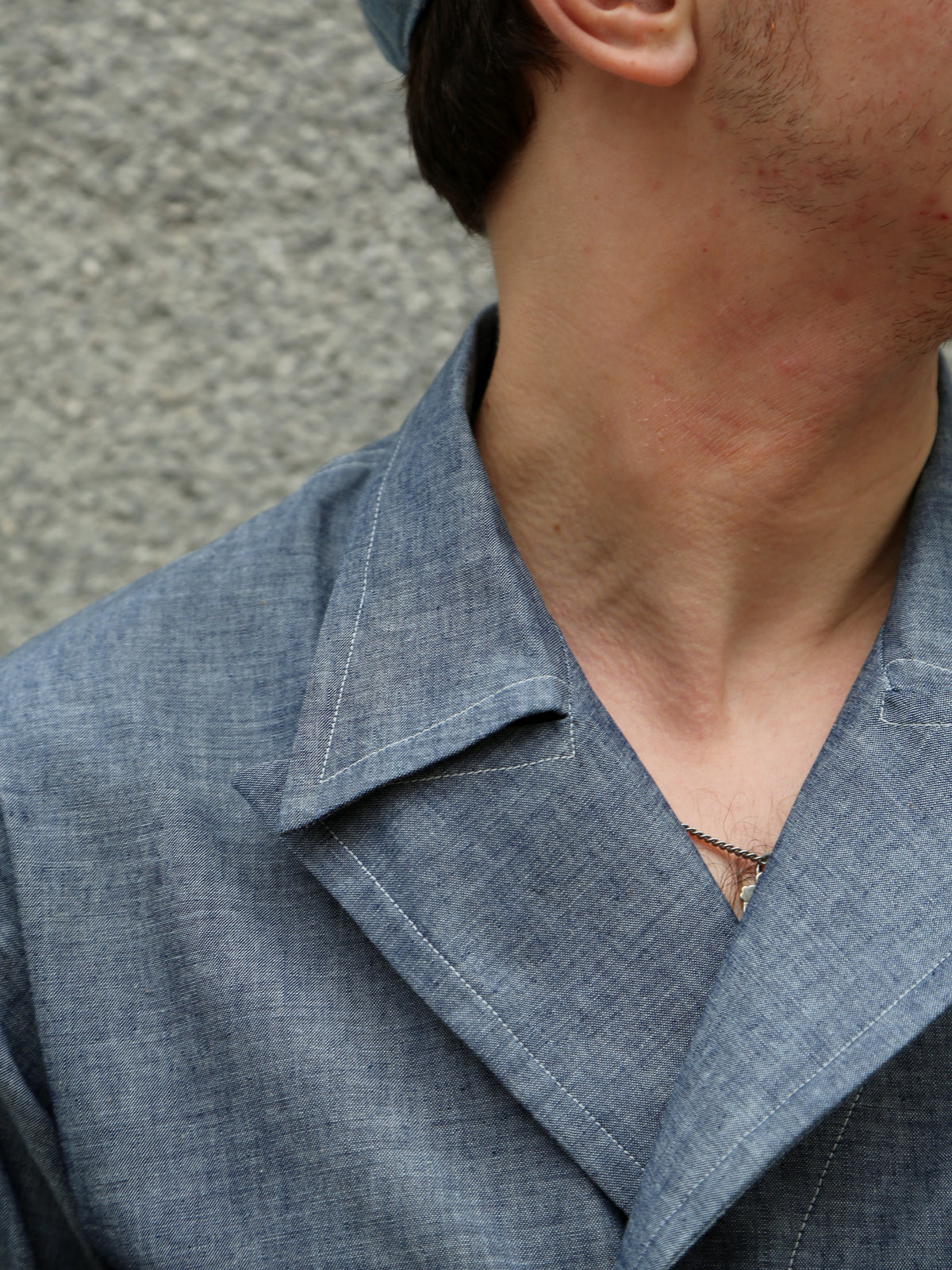 Belafonte Double Breated SS Shirt – Blue Chambray (30-16)