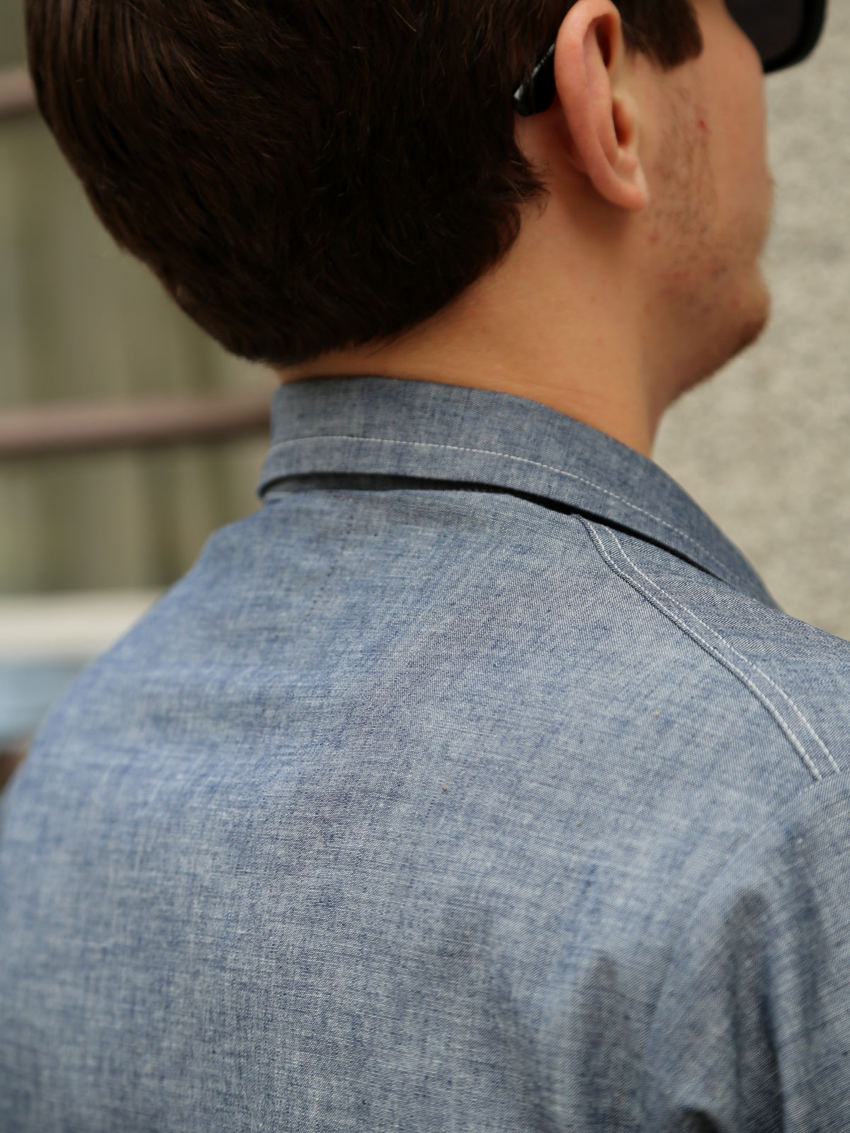 Belafonte Double Breated SS Shirt – Blue Chambray (30-16)