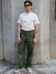 The Real McCoy's Cotton Sateen Men’s Trousers OG-107 – Olive (MP26005-150)