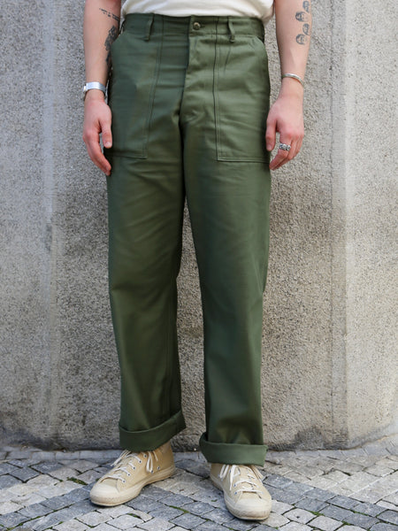The Real McCoy's Cotton Sateen Men’s Trousers OG-107 – Olive (MP26005-150)