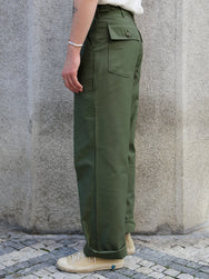 The Real McCoy's Cotton Sateen Men’s Trousers OG-107 – Olive (MP26005-150)