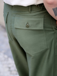 The Real McCoy's Cotton Sateen Men’s Trousers OG-107 – Olive (MP26005-150)