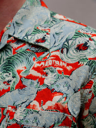 Studio d'Artisan 5691 "100 Pigs" Original Aloha Shirt - Orange