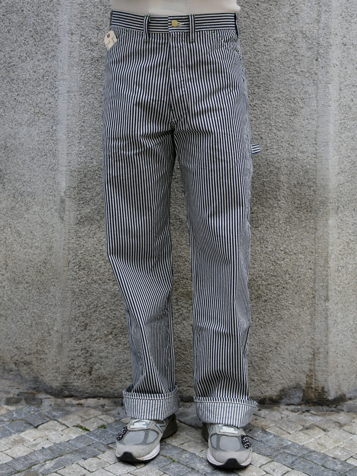 Sugar Cane Hickory Stripe Work Pants – One Wash (SC42496-421)