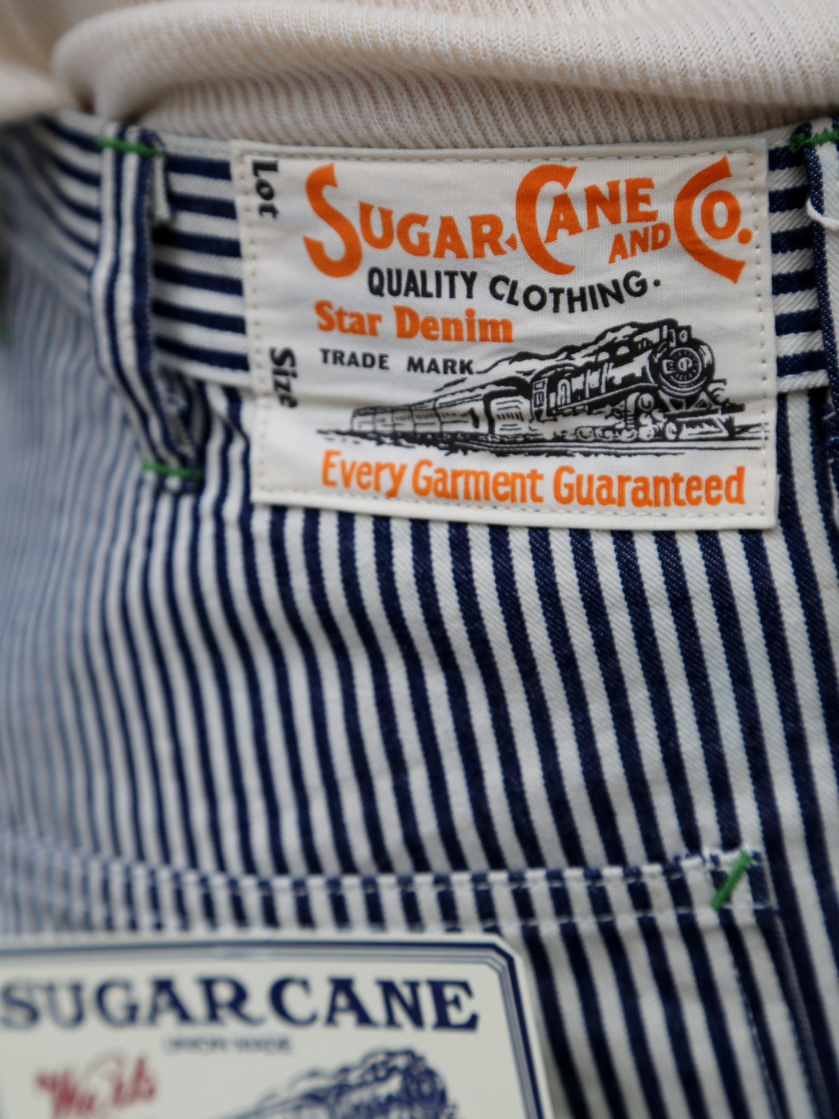 Sugar Cane Hickory Stripe Work Pants – One Wash (SC42496-421)