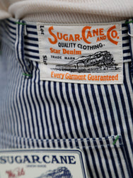 Sugar Cane Hickory Stripe Work Pants – One Wash (SC42496-421)