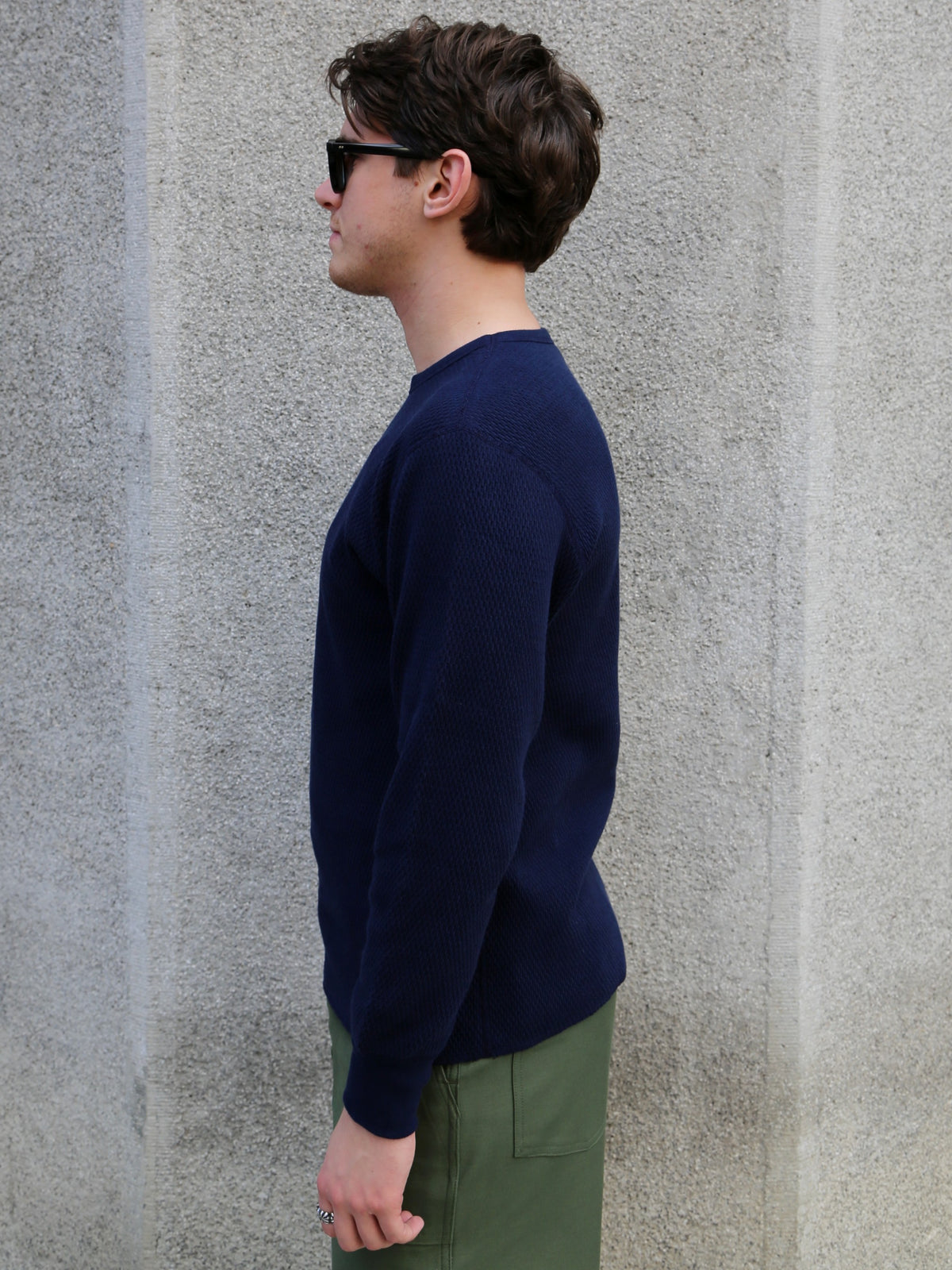 The Real McCoy's U.S. Army Military Thermal Shirt – Navy (MC22109-140)