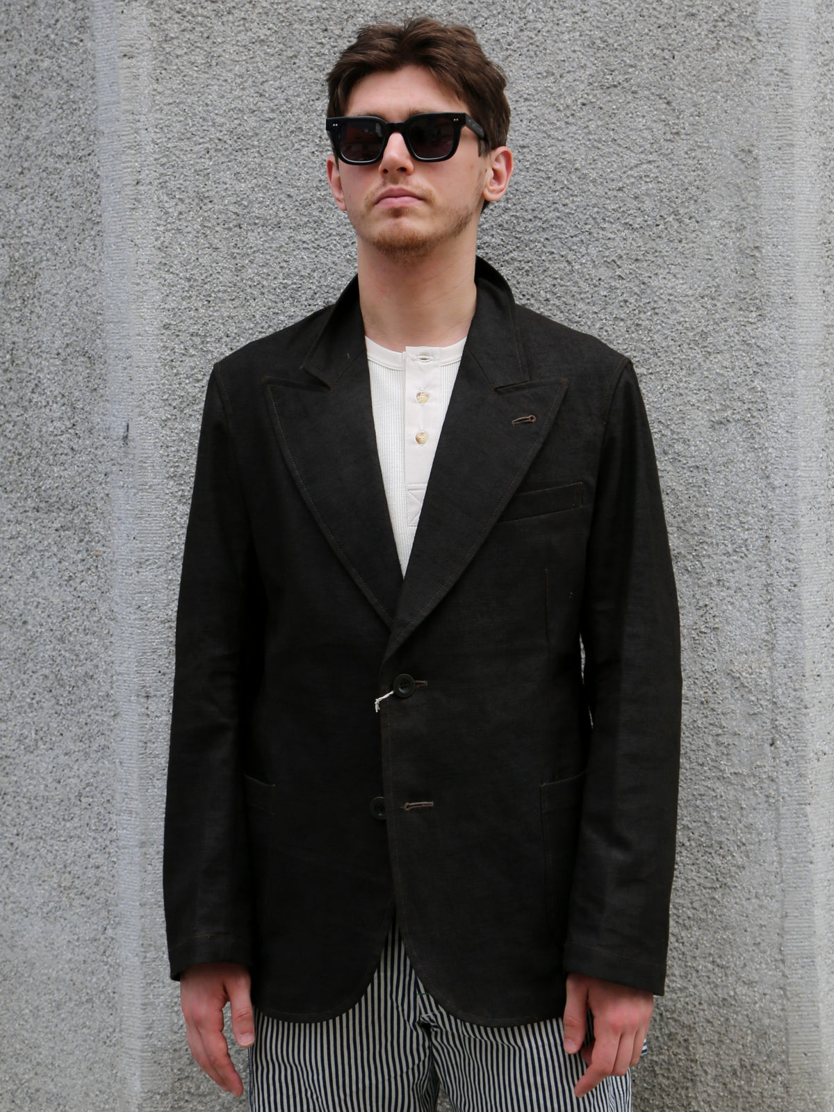 Belafonte Peaked Lapel No Lining JK Doromole Canvas – Doro Brown (30-05)
