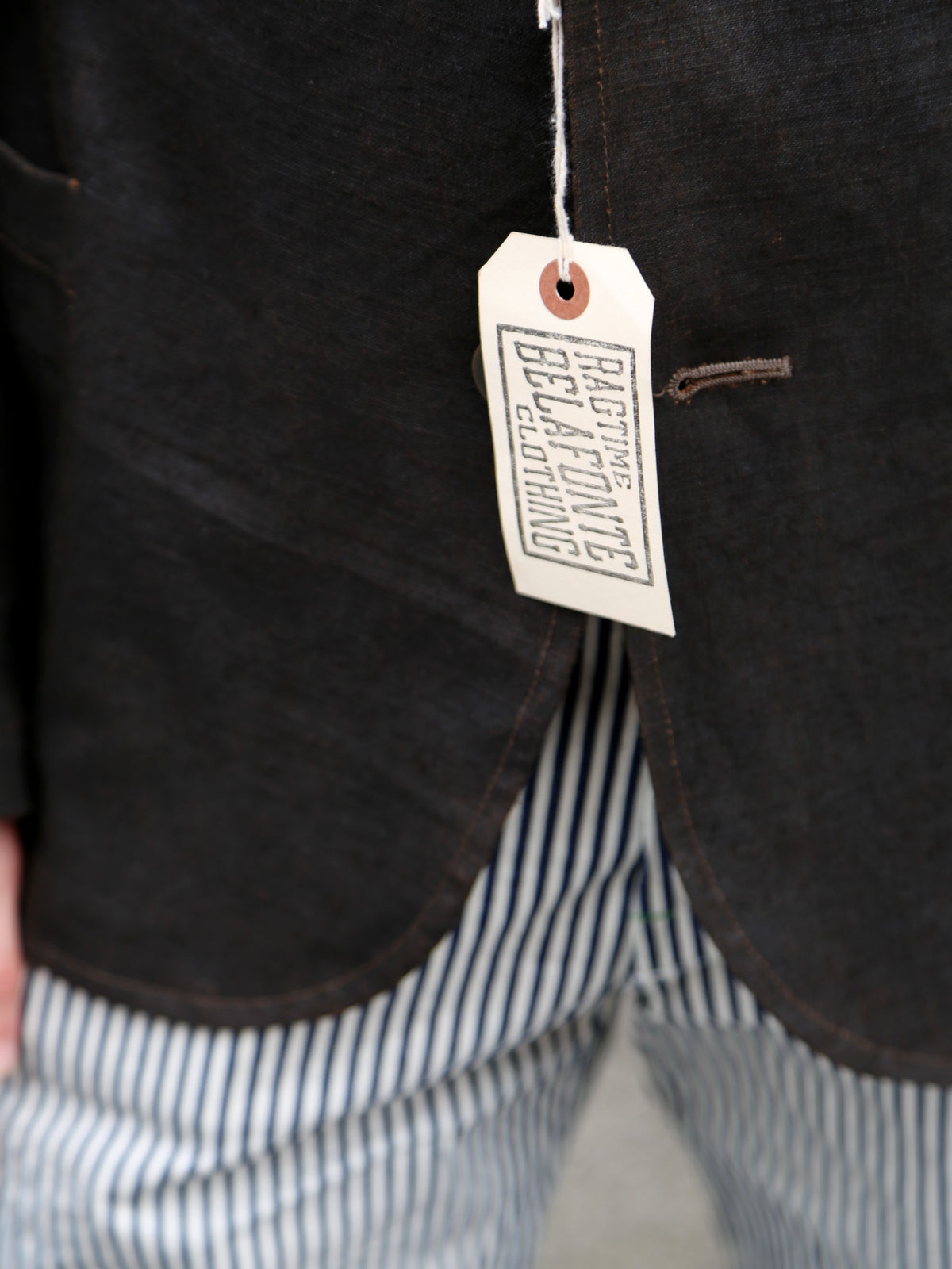 Belafonte Peaked Lapel No Lining JK Doromole Canvas – Doro Brown (30-05)