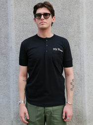 Gladhand MC Serviceman SS Henley Tee – Black (GSV6116)