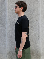 Gladhand MC Serviceman SS Henley Tee – Black (GSV6116)