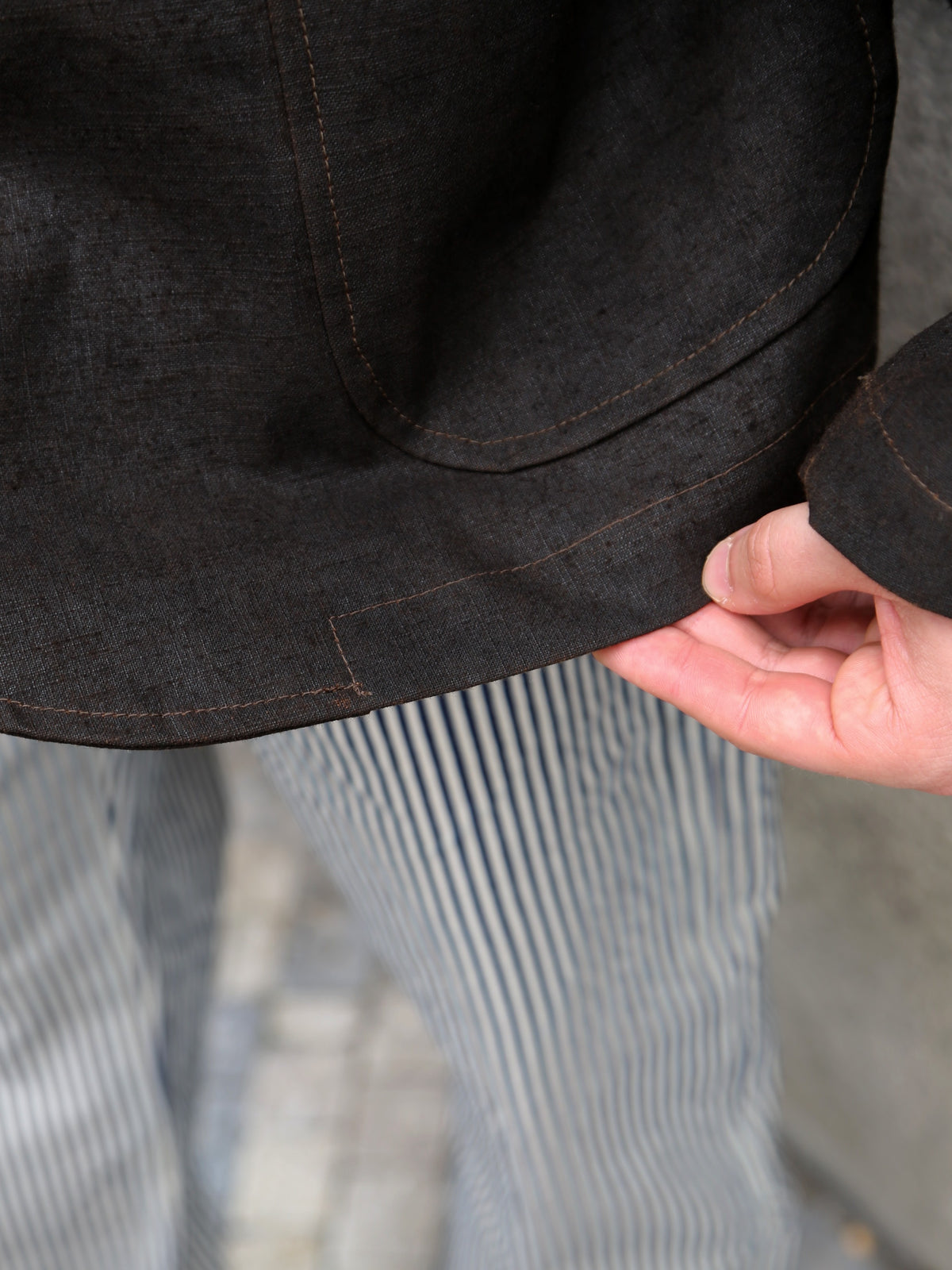 Belafonte Peaked Lapel No Lining JK Doromole Canvas – Doro Brown (30-05)