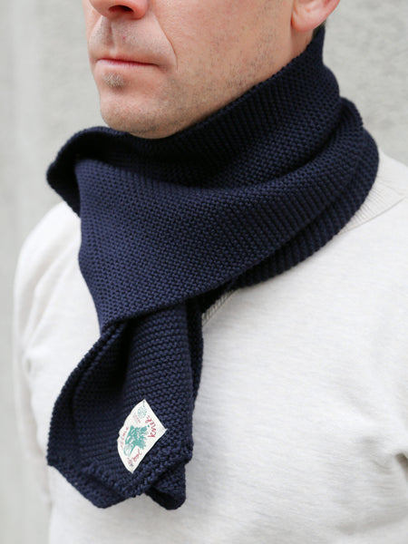 Indigofera Chillcoot Merino Wool Scarf – Navy (1288-744-47)