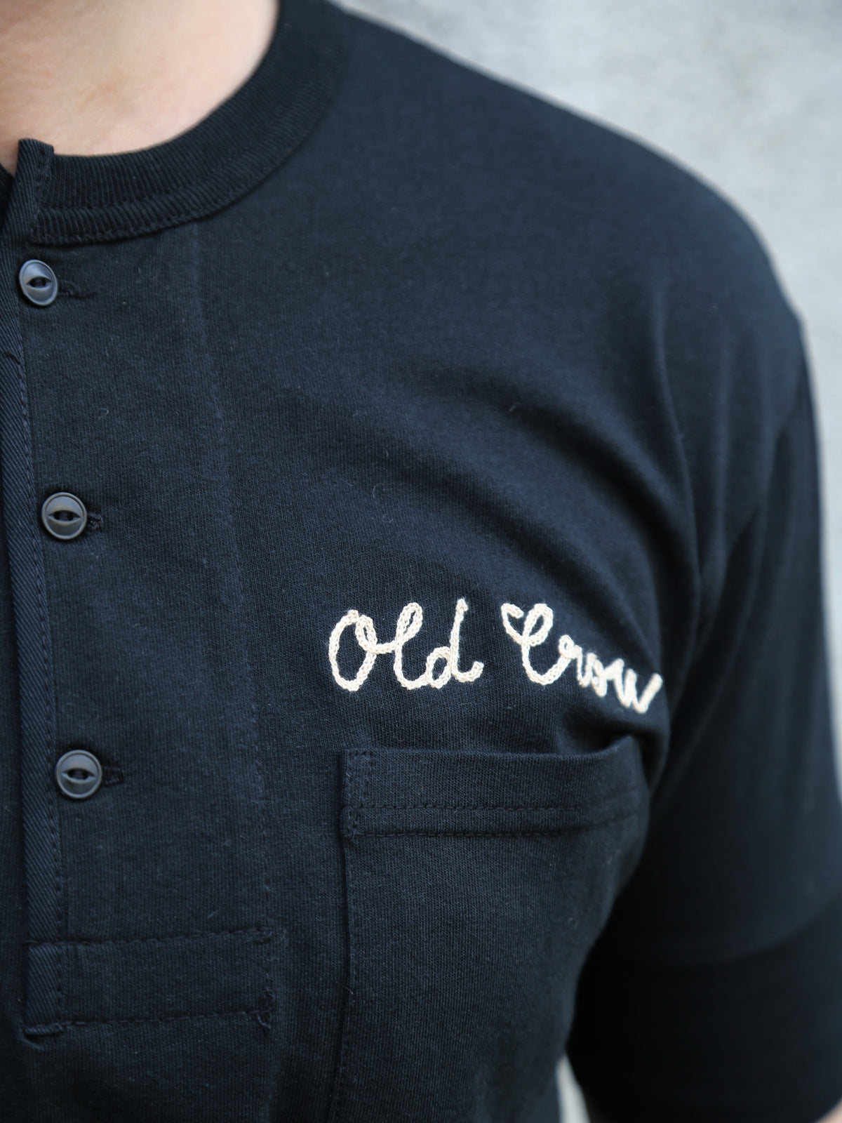 Gladhand MC Serviceman SS Henley Tee – Black (GSV6116)