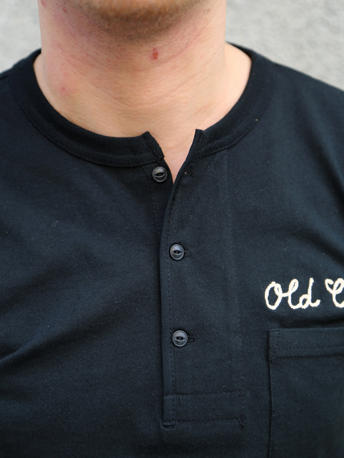 Gladhand MC Serviceman SS Henley Tee – Black (GSV6116)