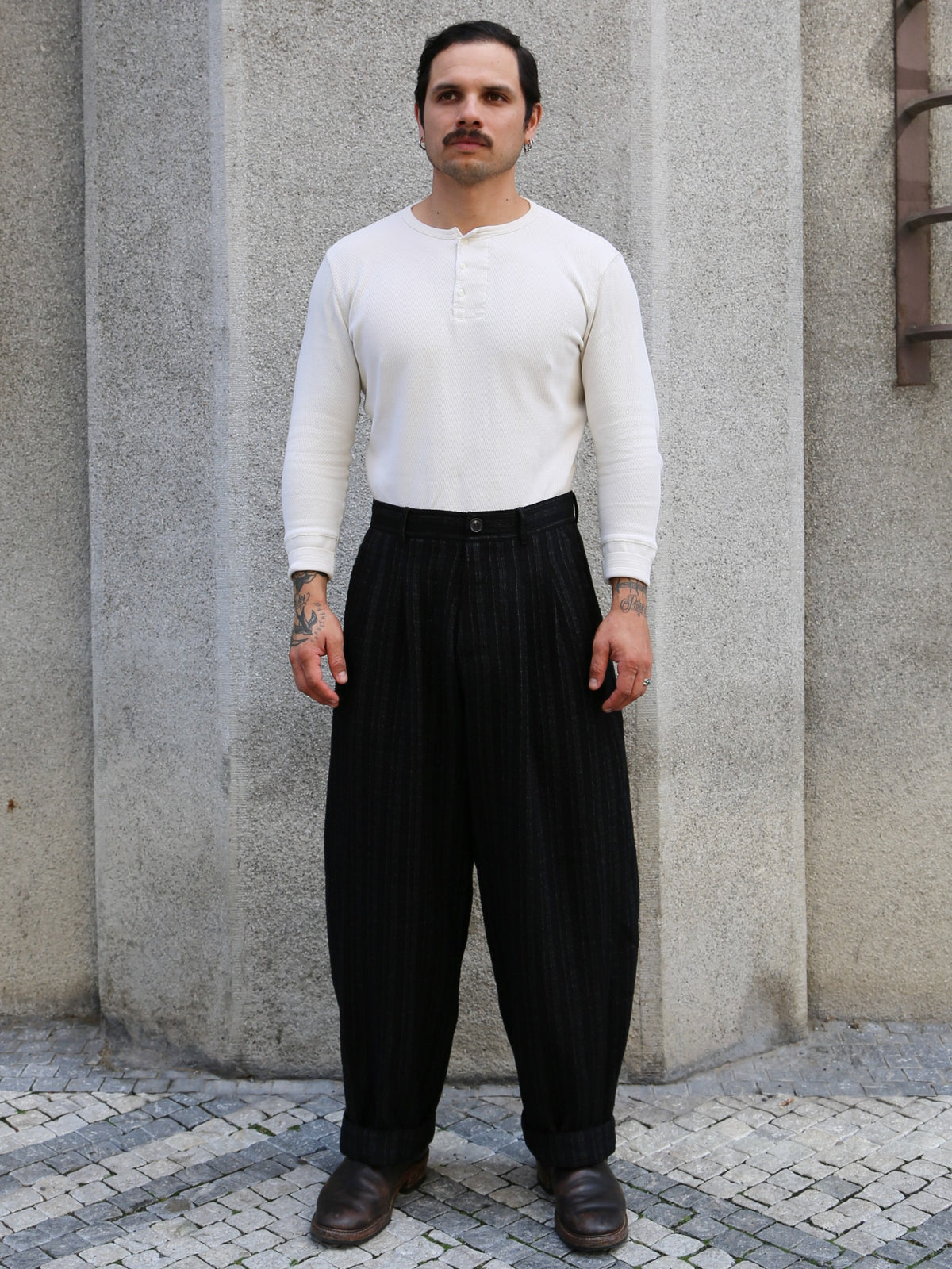 Hansen Garments ANDREW Balloon Trousers – Black 'n' White (32-29-2)