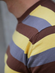 Bryceland's Skipper Tee Stripe – Beige/Brown/Grey