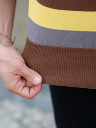Bryceland's Skipper Tee Stripe – Beige/Brown/Grey