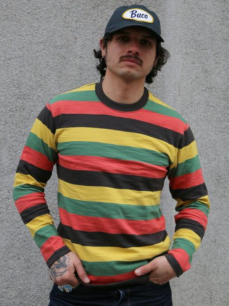 Buco Stripe Tee L/S – Tricolor (BC24001)