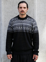 Hansen Garments ESKE Jacquard Design Sweater – Nordic Black (32-02-2)