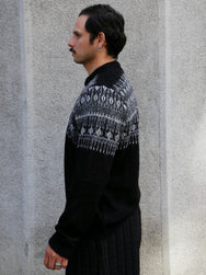 Hansen Garments ESKE Jacquard Design Sweater – Nordic Black (32-02-2)