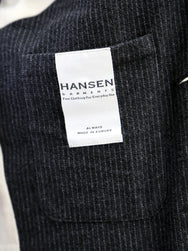 Hansen Garments 26-44-2 Vincent Casual Blazer Jacket - Black Wool Pin