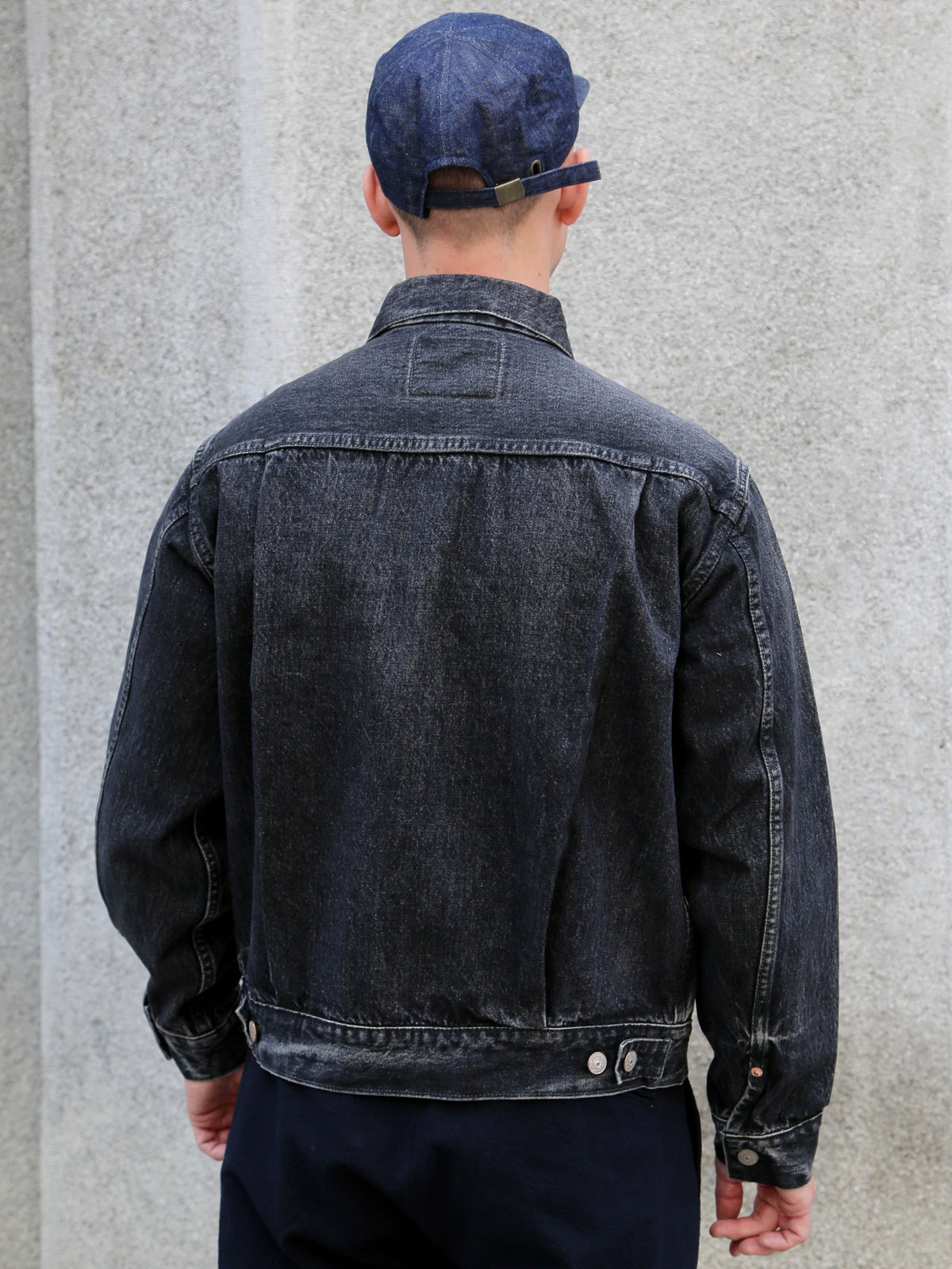 Buzz Ricksons 14,25oz Black Denim Jacket 1953 Aged Model – Hard Washed (SC15650H-419)
