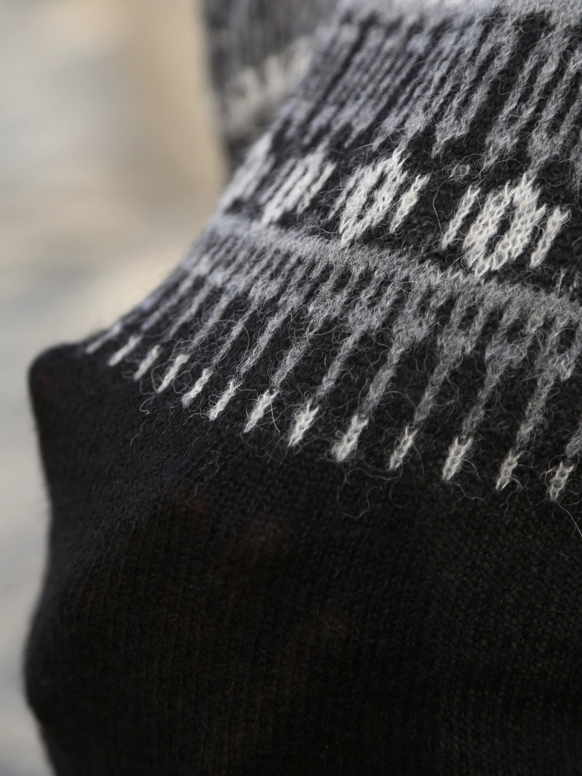Hansen Garments ESKE Jacquard Design Sweater – Nordic Black (32-02-2)