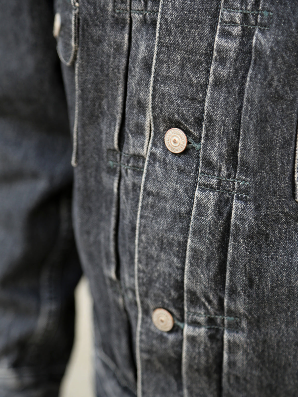Buzz Ricksons 14,25oz Black Denim Jacket 1953 Aged Model – Hard Washed (SC15650H-419)