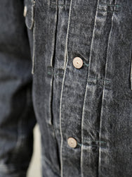 Buzz Ricksons 14,25oz Black Denim Jacket 1953 Aged Model – Hard Washed (SC15650H-419)