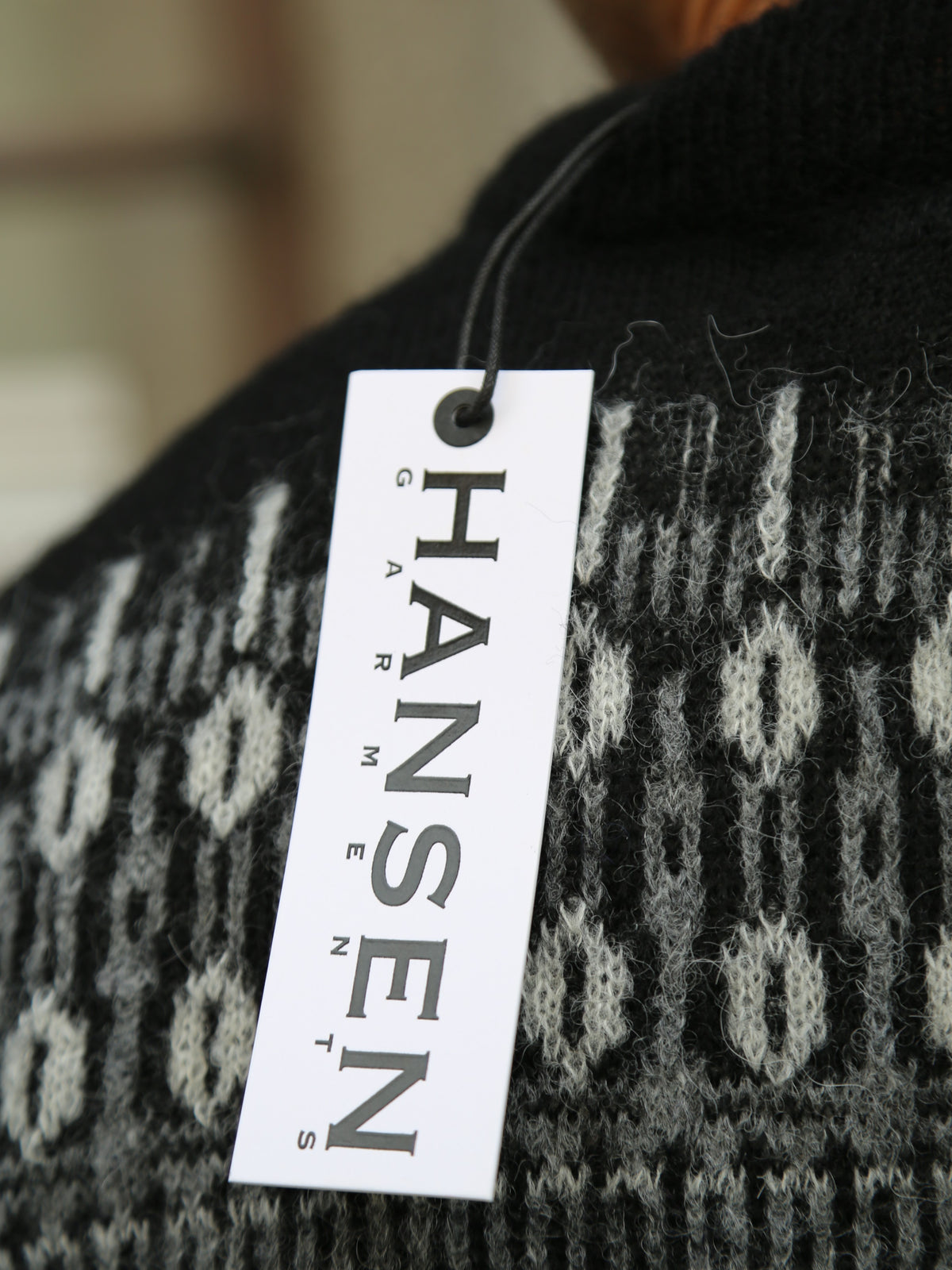 Hansen Garments ESKE Jacquard Design Sweater – Nordic Black (32-02-2)